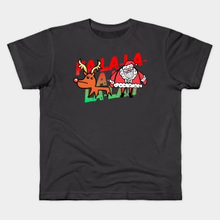 Santa and Rudolph Fa-La-La-La Kids T-Shirt